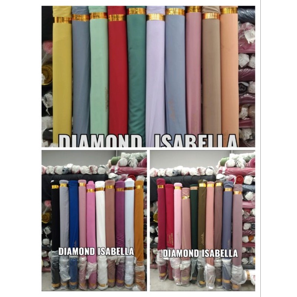 Kain Diamond isabela meteran premium Diamond crep