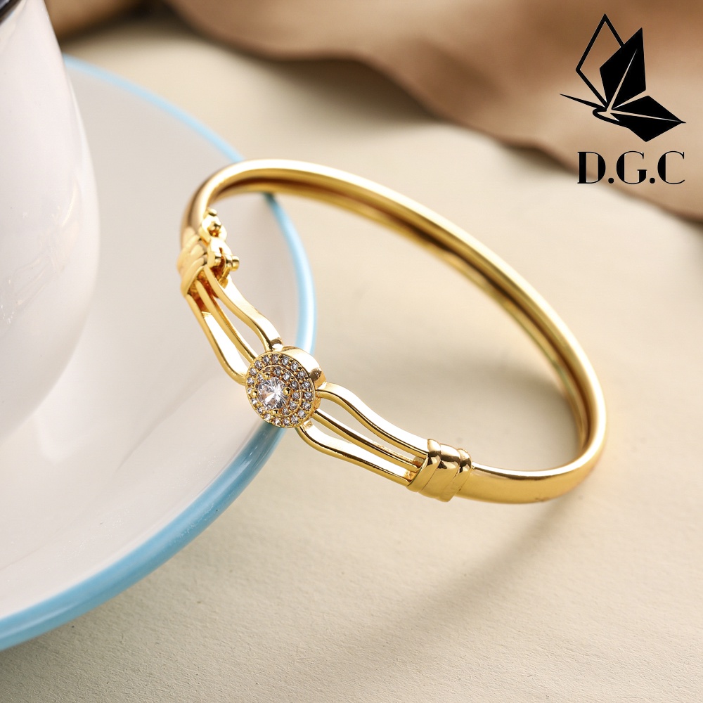 ⭐D.G.C✨Gelang Tangan Wanita Titanium Anti Karat Mewah Rose Gold Aksesoris Fashion Perhiasan Dewasa D544