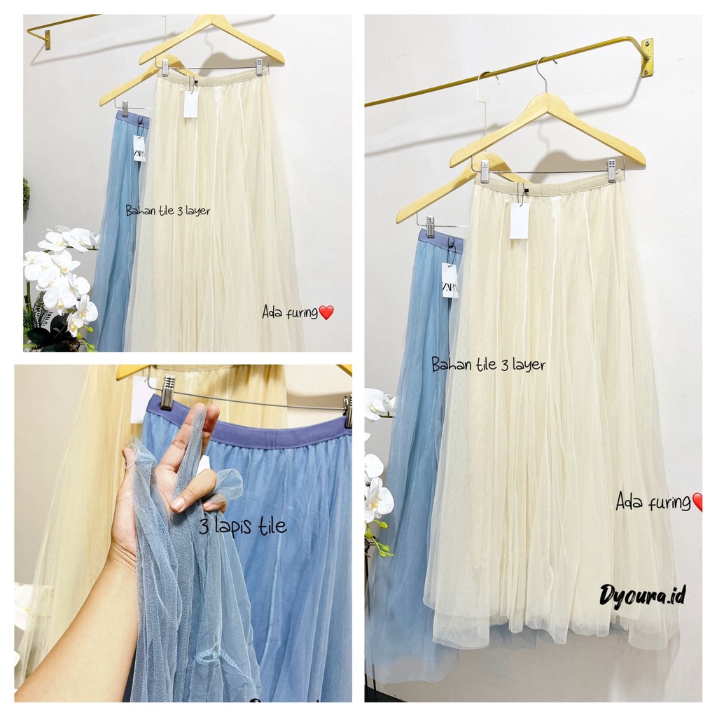 ROK TUTU PREMIUM ORI BANGKOK/ROK PANJANG/ROK PEREMPUAN/ROK KOREAN STYLE/ROK TUTU OMPORT/ROK PESTA