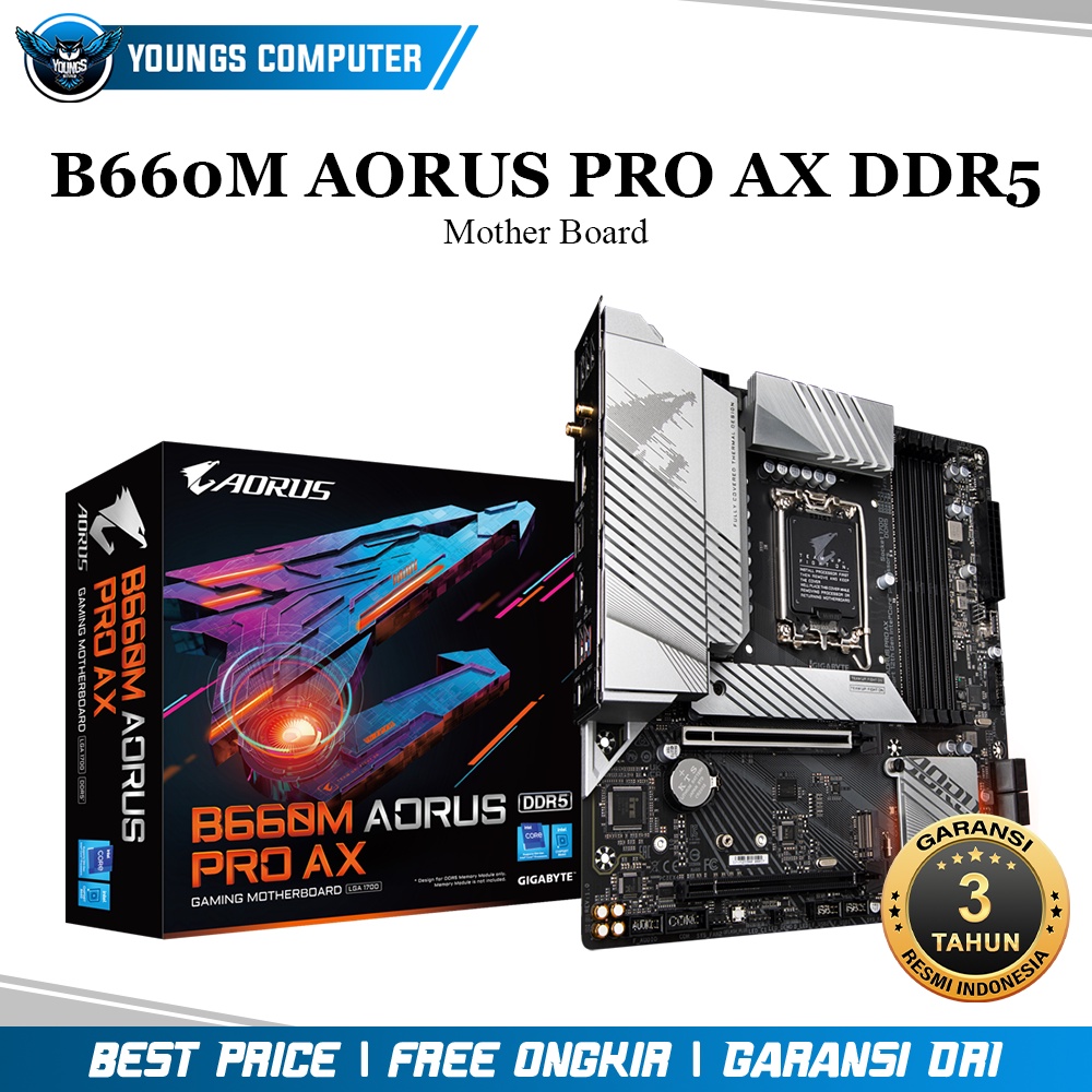 GIGABYTE B660M AORUS PRO AX DDR5 | MOTHERBOARD INTEL B660 LGA1700 MATX