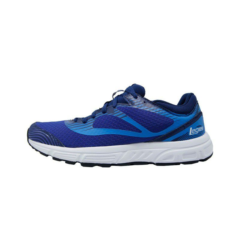 Sepatu League Legas Velt LA M Blue Running Shoes Cowo Sneakers Pria Biru Original Murah Promo Diskon