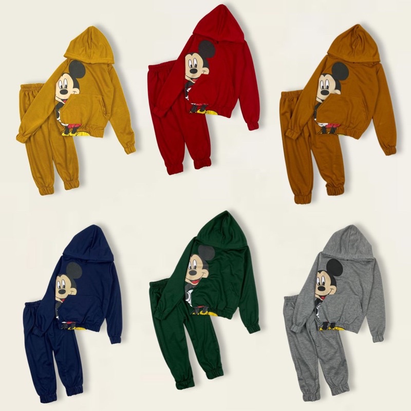 HOODIE MICKEY SERIES UNISEX (2-10 TAHUN)