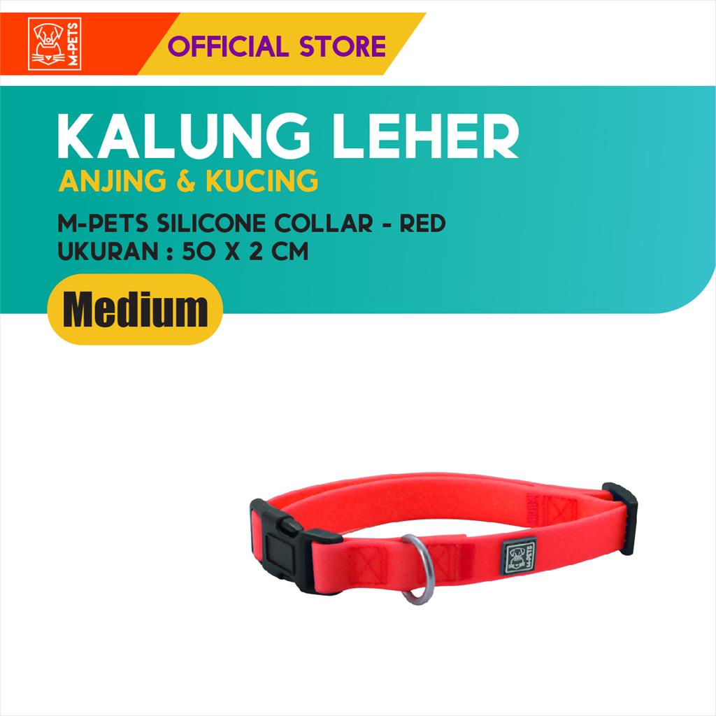 M-Pets Silicone Collar Size M / Kalung Anjing Kucing