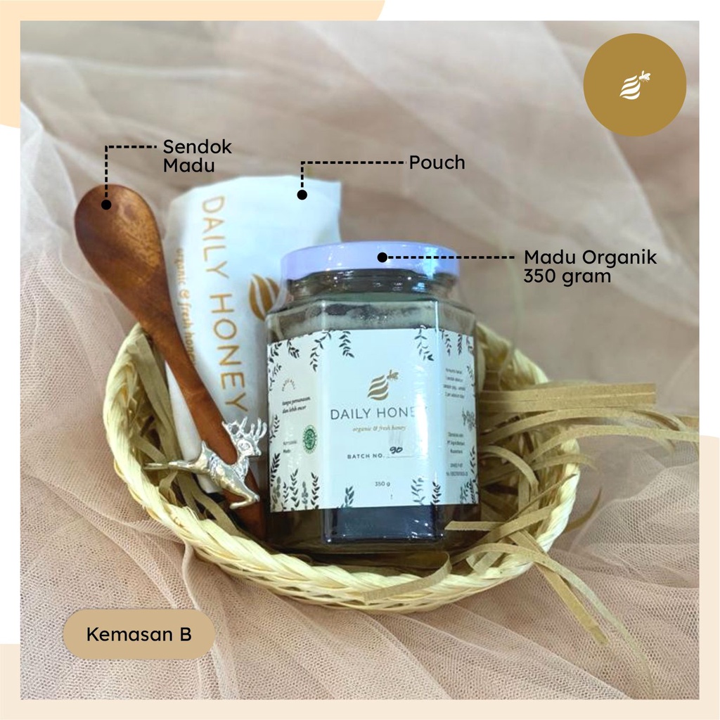 

Hampers Natal Madu Premium 350 gram Daily Honey Kemasan Keranjang
