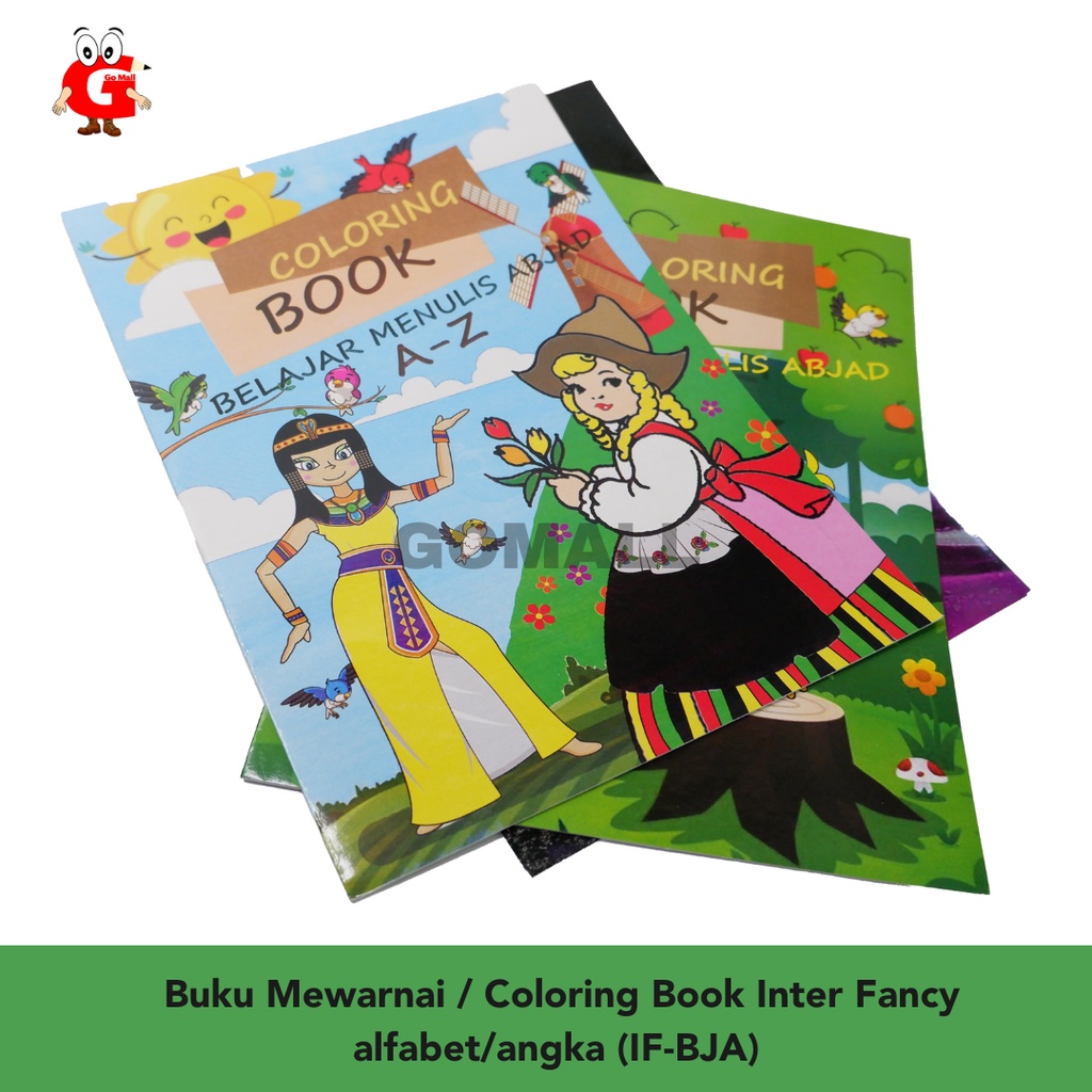

Buku Mewarnai anak / Coloring Book Inter Fancy alfabet/angka (IF-BJA)