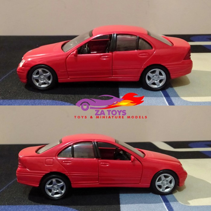 Diecast Mercedes Benz C-Class W203 C220 CDI Merah by Welly Loose 1:36 NUSEL