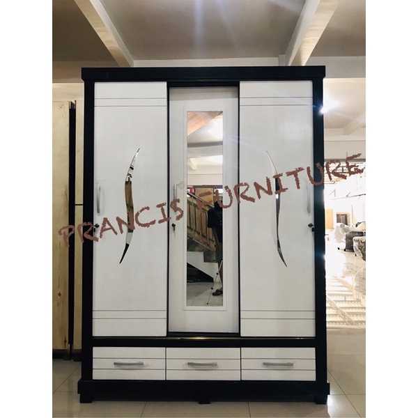 LEMARI PAKAIAN 3 PINTU SLEDING MINIMALIS MODERN LEMARI 3 PINTU GESER LEMARI PAKAIAN MINIMALIS MODERN