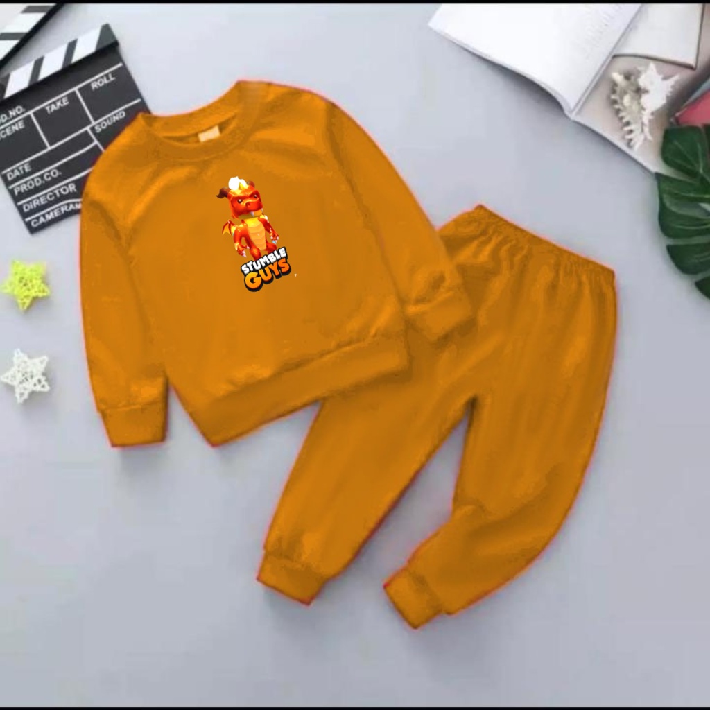 Setelan Sweater Anak Stumble Dragon Basic Oblong/Set Sweater Anak