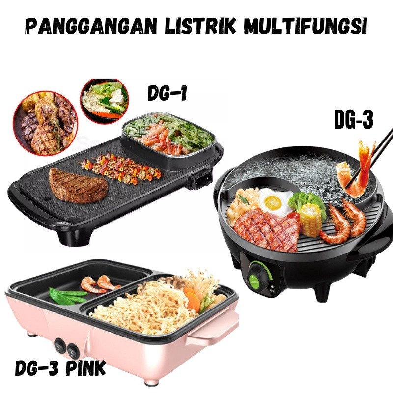 BEST SELLER Grill Pan Listrik JUMBO Alat Masak SERBAGUNA Bakar Bakso Masak Mie Teppanyaki Hot Pot Steamboat PEMANGGANG ALAT MASAK LISTRIK SERBAGUNA PANGGANGAN HOT POT BBQ