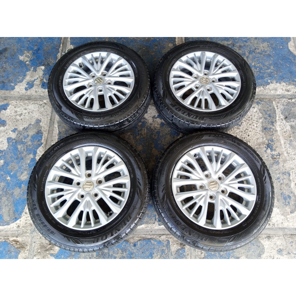 velg mobil bekas murah berkualitas ring 15x5 lubang 5x114 original ertiga plus ban seken bekas