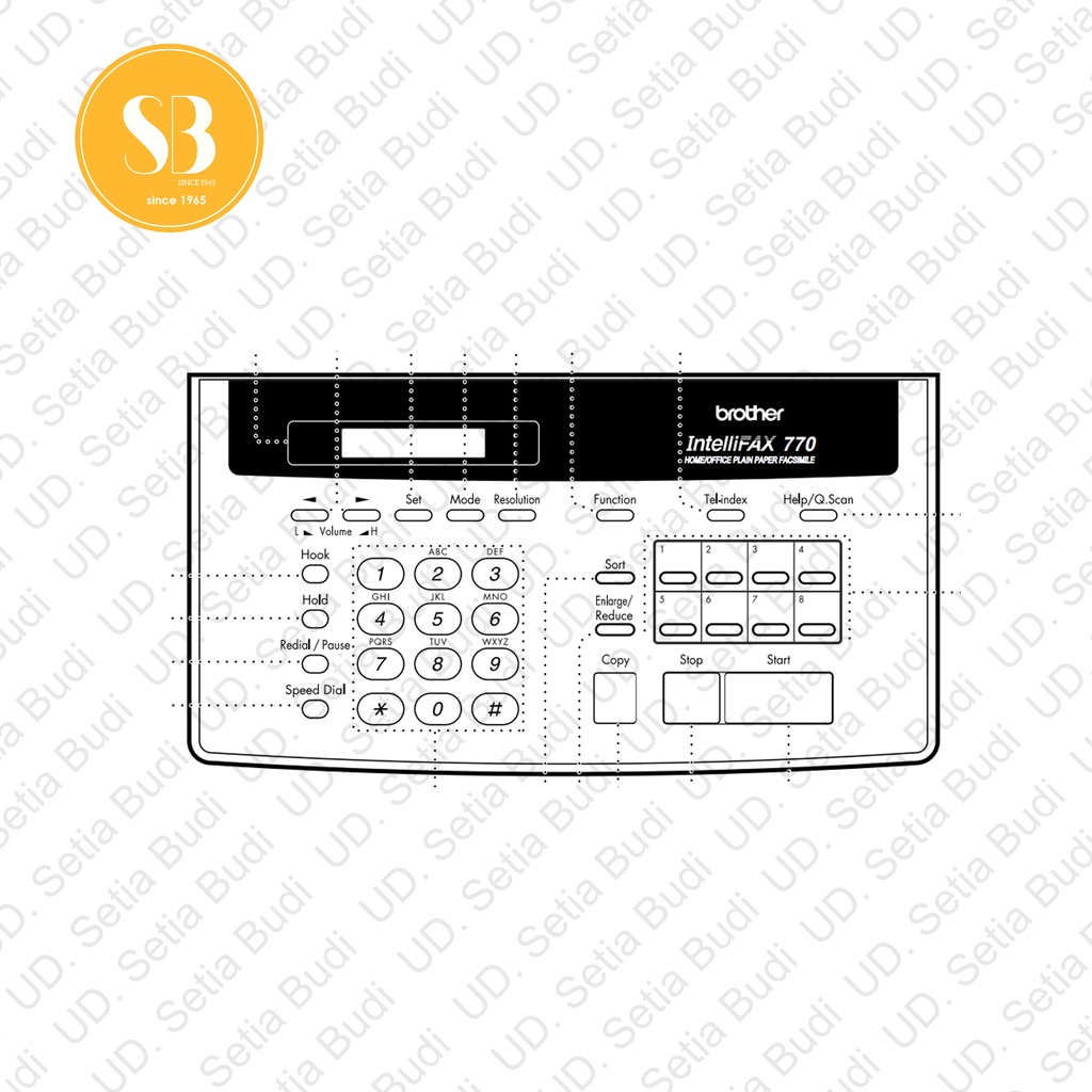 Mesin Facsimile HVS Fax Brother 770 Gratis Ribbon Asli dan Bergaransi