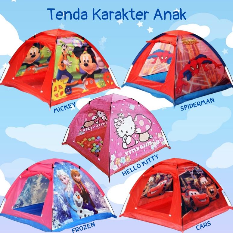 TENDA MAINAN ANAK Kemah ANAK LUAS BESAR Karakter Disney Tenda Camping Anak Laki Laki Perempuan