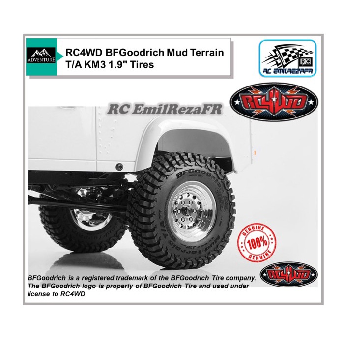 2pcs Ban RC4WD BFGoodrich Soft Compound 1.9 RC Car