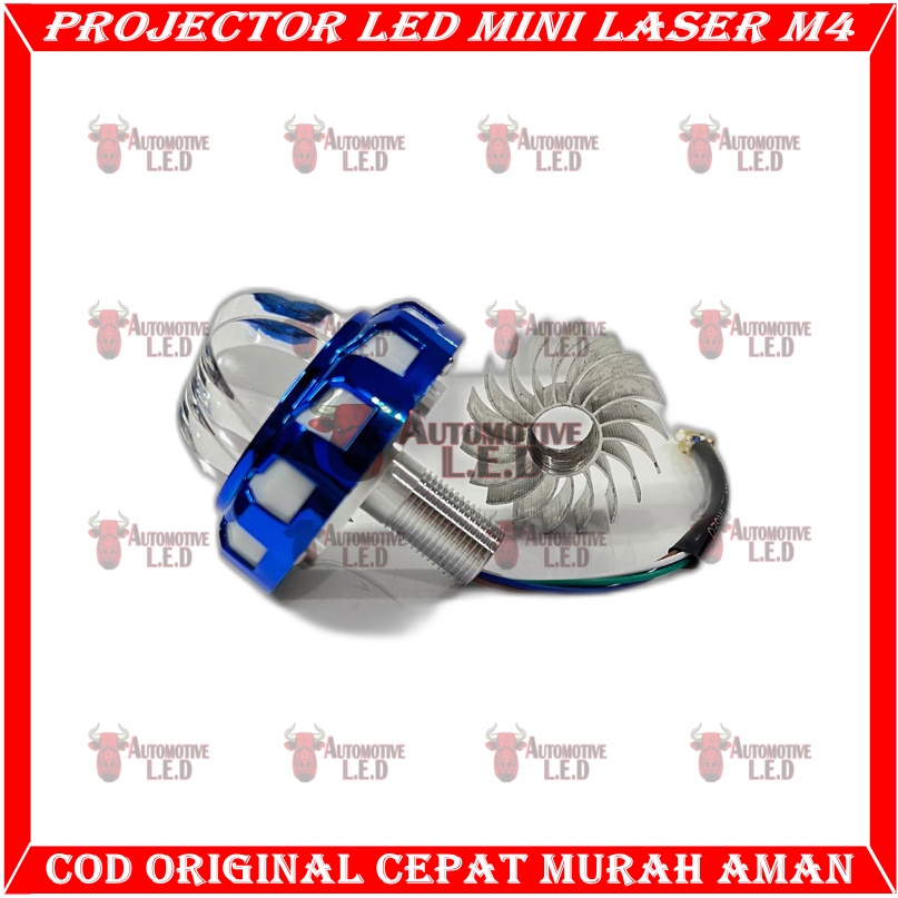 ORIGINAL LAMPU LED LASER M4 LASER  PROJIE LED 2 WARNA LAMPU UTAMA MOTOR H6 H4 LAMPU PROJECTOR LED SXC