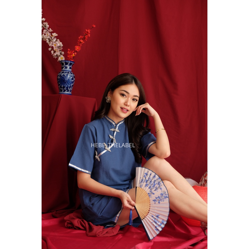 Lyra Set Cheongsam Chinese New Year - Pakaian Wanita