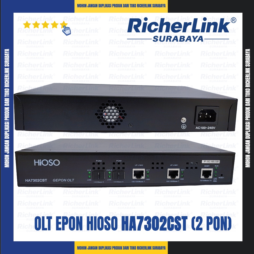 Jual OLT Hioso HA7302CST 2 PON Port Tanpa SFP HA7302CST Shopee Indonesia
