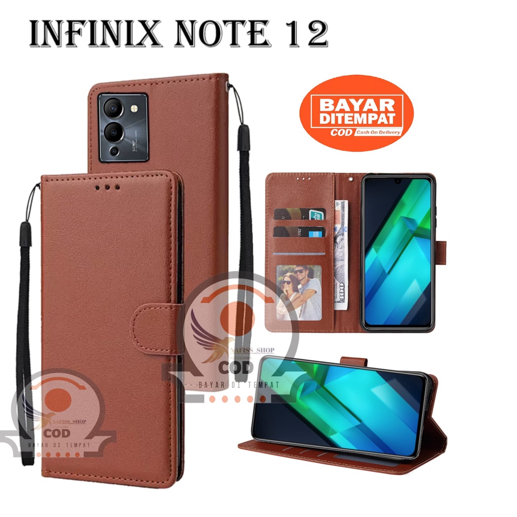 Case Flip Infinix Note 12 G96 Dompet Hp untuk Infinix Note 12 G96 Leather Flip Case standing flip Leather cover Handphone