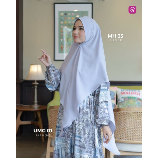 Jilbab Terbaru MH35 Ukhti Munira | Khimar Munira MH35 Limited Bahan Barbie Crepe Hijab Syar'i Allsiz