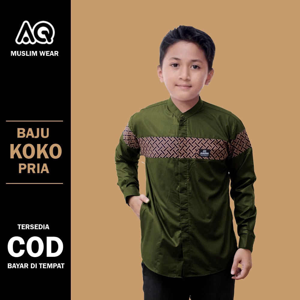 Koko anak laki laki / Baju koko lengan panjang anak usia 7 sampai 12 tahun