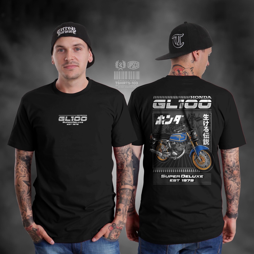 Baju Atasan Kaos Distro Motor Pria Lengan Pendek Terbaru Keren 2022 Honda GL 100 Herex