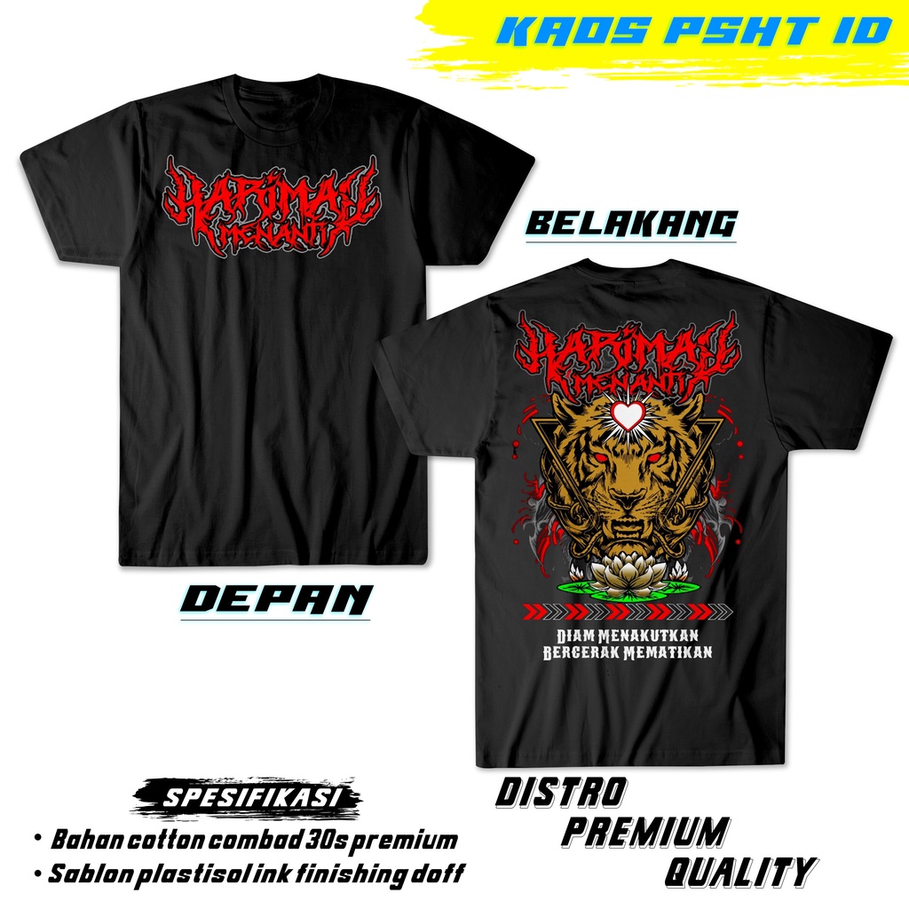 KAOS PSHT TERATE CULTURE HARIMAU MENANTI KEKINIAN TERBARU STYLE DESAIN /BISA COD/BAHAN DISTRO