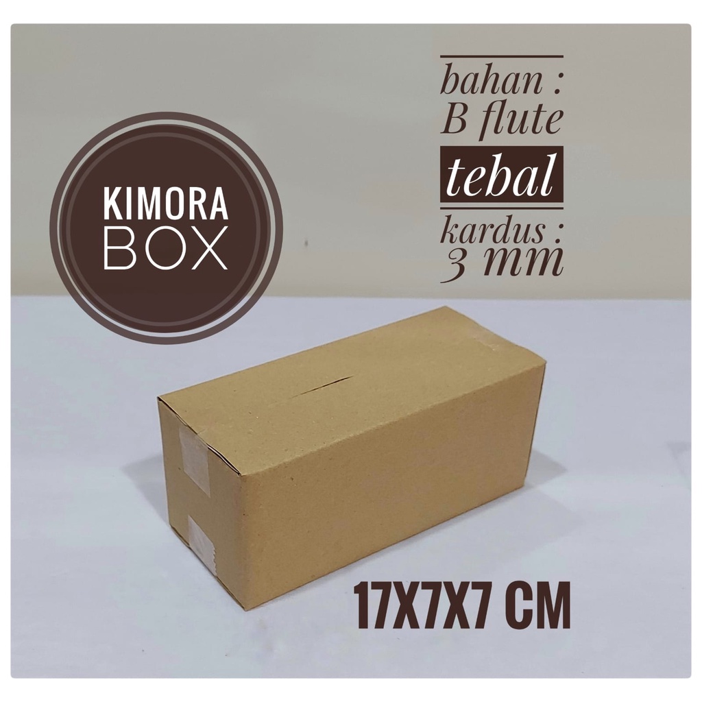 

kardus karton box uk. 17x7x7 cm...ST (SHEET) / SINGLE WALL POLOS