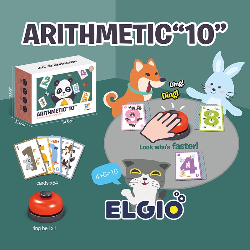 Mainan Tebak Angka dan Gambar Arithmetic Matching Board Game