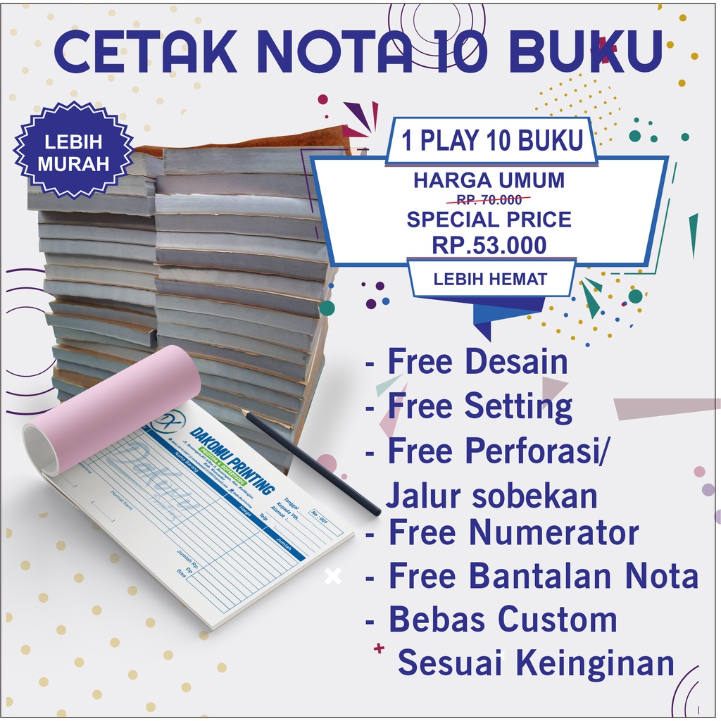 

PAKET HEMAT-MURAH CETAK NOTA CUSTOM 1 PLAY