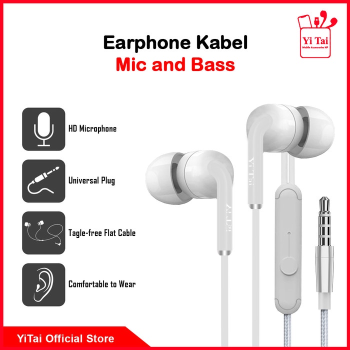 HEADSET YI TAI Y22 MEGA BASS / HANDSFREE JACK 3.5MM Y22