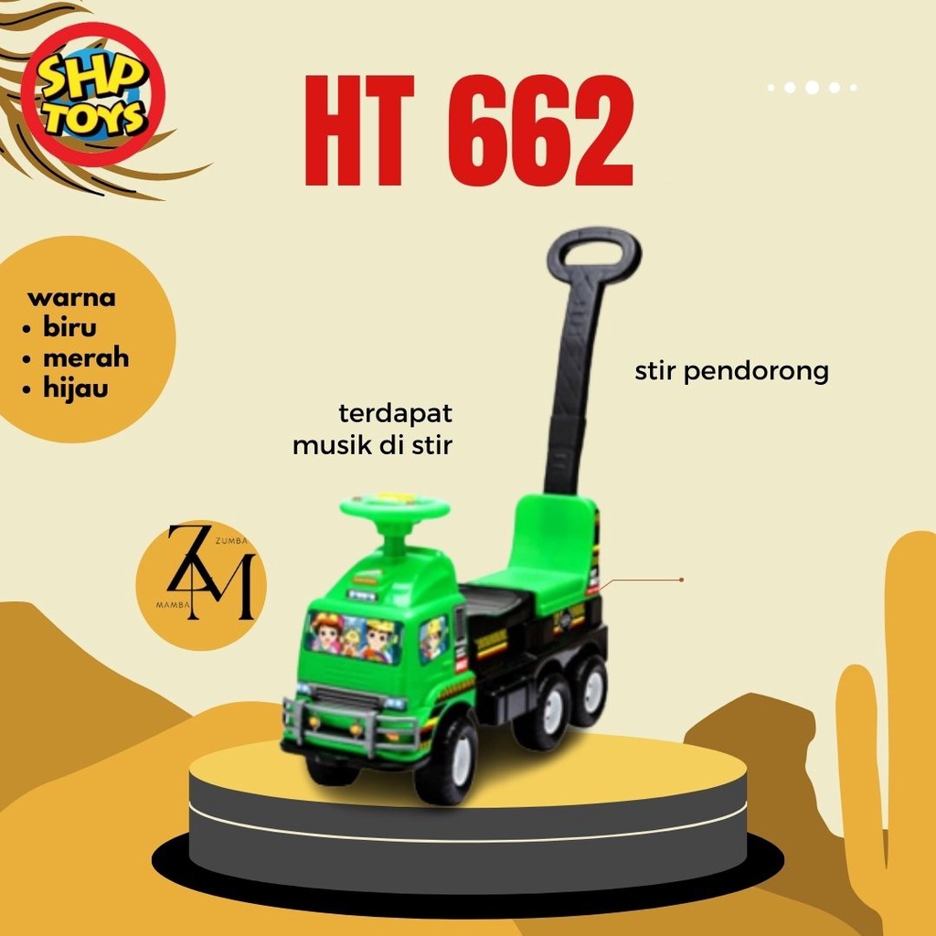 Jual Mainan Anak Mobil Mobilan Dorong Truk Shp Truck Ht 662 Shp Toys