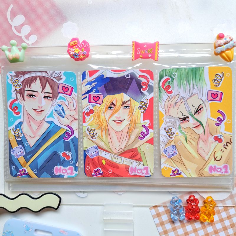 Dr. Stone photocard by onintwin / Dr. Stone keychain