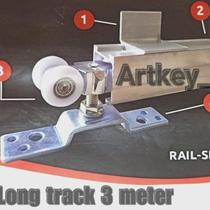 Rel Pintu Sliding Panjang 3 Meter Alumunium Good Quality