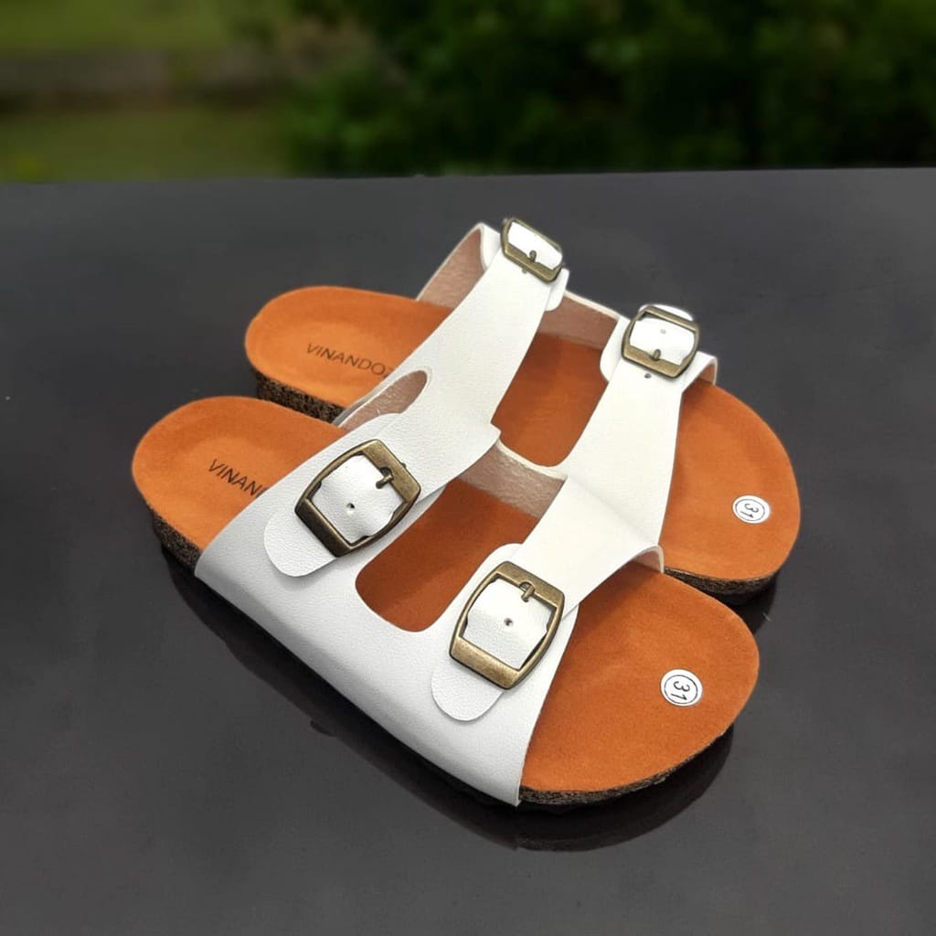 Sandal Wanita Size 37 - 40 VINANDOZ SLIP ON SP04 - Sandal Puyuh Perempuan Kulit Sintetis