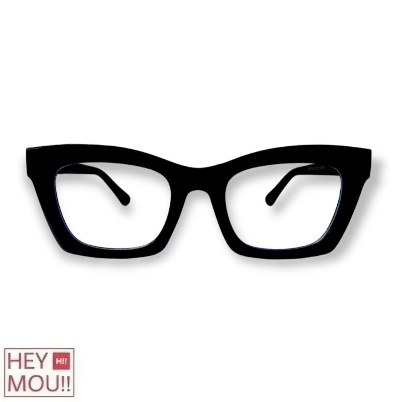 KACAMATA THL BOLD 'VASCO' CLEAR GLASSES - BLACK GLOSSY FRAME HEYMOU