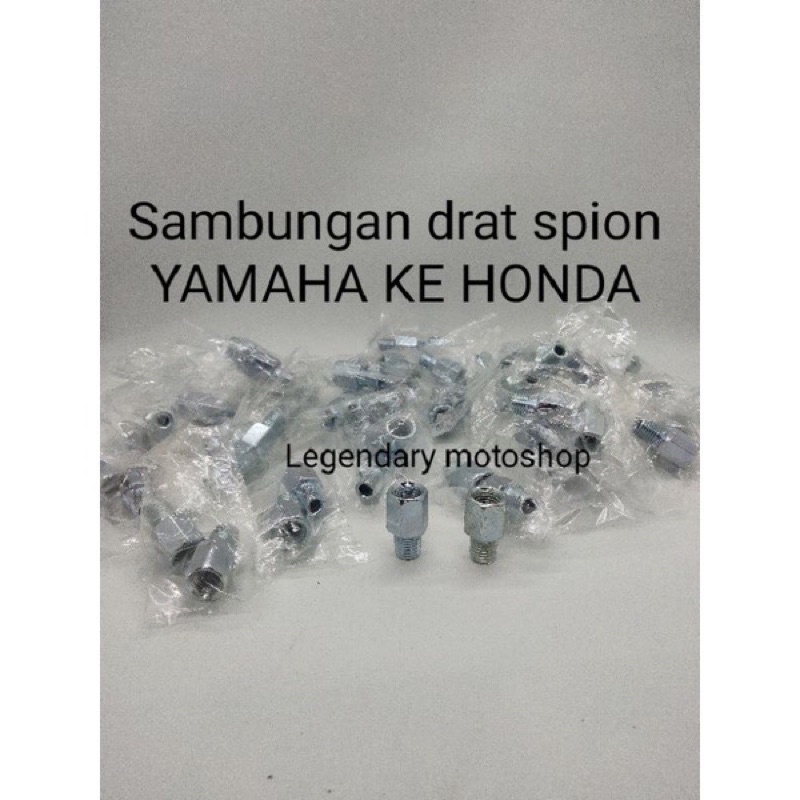 adaptor DRAT spion  yamaha X ONE 125z  untuk di pasang HONDA. sambungan spion x one spion 125z spion X1  ke honda beat vario pcx scoopy spacy