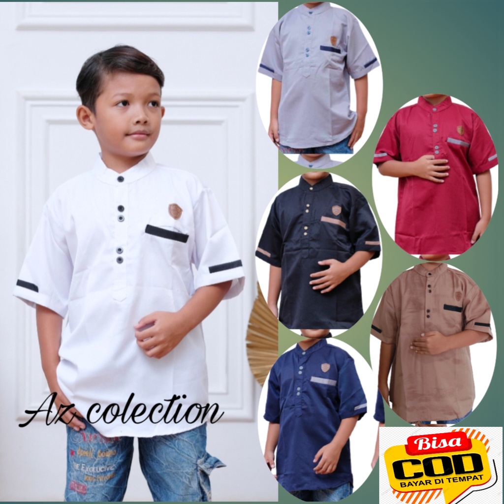 BAJU KOKO KURTA ANAK LENGAN PENDEK BAHAN TOYOBO | KOKO KAJOL|KOKO MODERN | KURTA TOYOBO