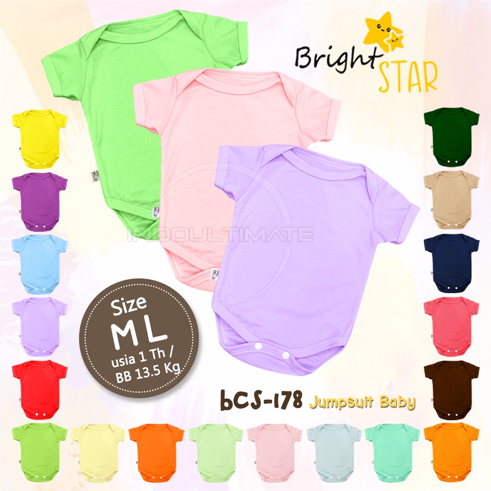 1 Pcs Jumpsuit Bayi Jumper Bayi 0-1 Tahun BABY STAR / BRIGHT STAR Baju Bayi Perempuan Laki Laki BY BCS-178  size-ML Jumper Bayi Baru Lahir 0-12 Bulan Jumper Jumpsuit Jumsuit  Setelan Set Baju Bayi Baby Perempuan Laki Laki