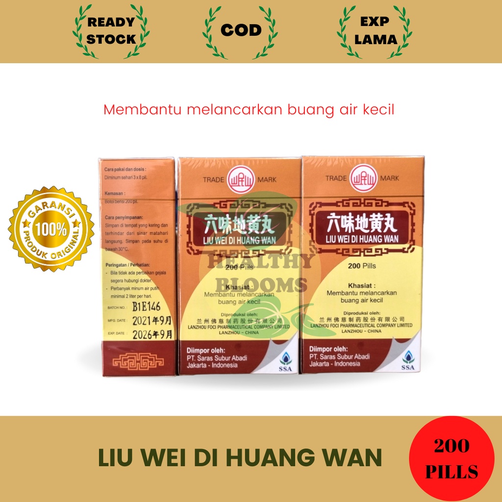 ORIGINAL Liu Wei Di Huang Wan 200's / Liuwei Dihuang Wan / Liuwei Di Huang Wan