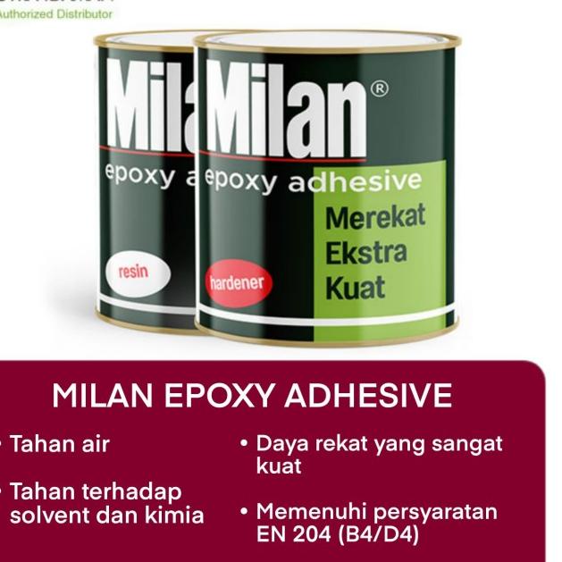 

LEM EPOXY MILAN ADHESIVE 1SET RESIN + HARDENER @1KG / MILAN RESIN