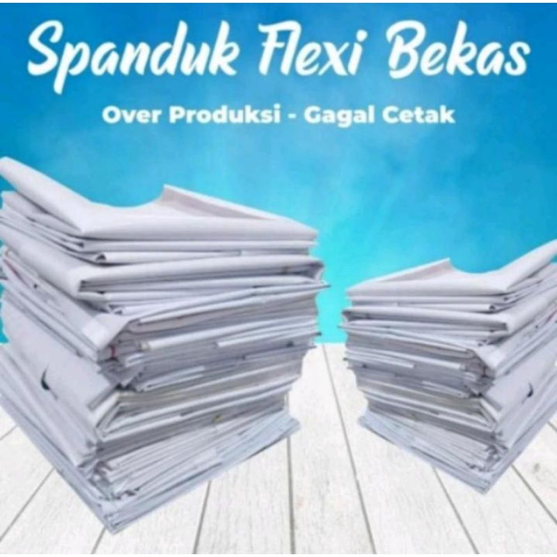 Banner Spanduk flexy 3x3 m, POLOS bekas sisa produksi gagal cetak A
