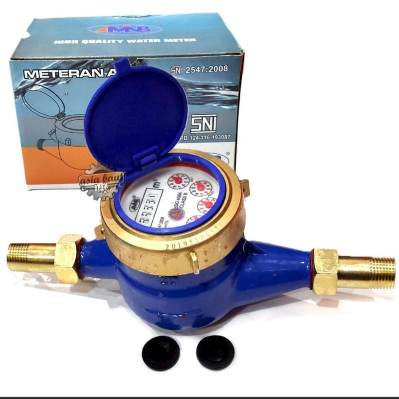 METERAN AIR DRAT KUNINGAN BODY BESI MEREK AMNB 1/2&quot;