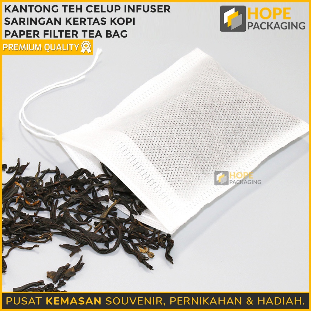 [ isi 5 pcs ] Kantong teh celup uk. XL : 12x 16 cm  / Kantong rempah / Teabag White