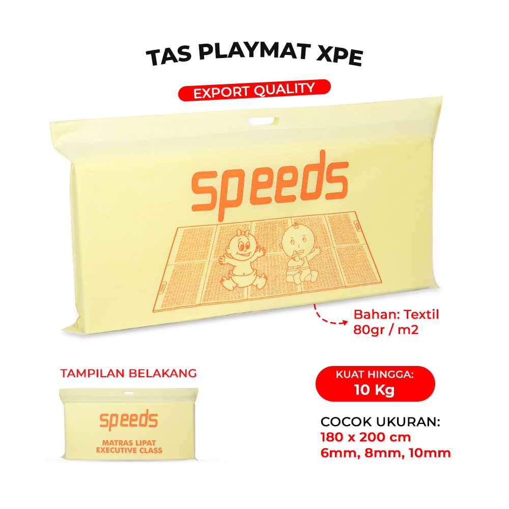 SPEEDS Playmat Perlak Bayi Anak Alas Tidur Lipat Alas Tidur Bayi Anak Tas Playmat Bahan XPE Tebal Karpet Lipat