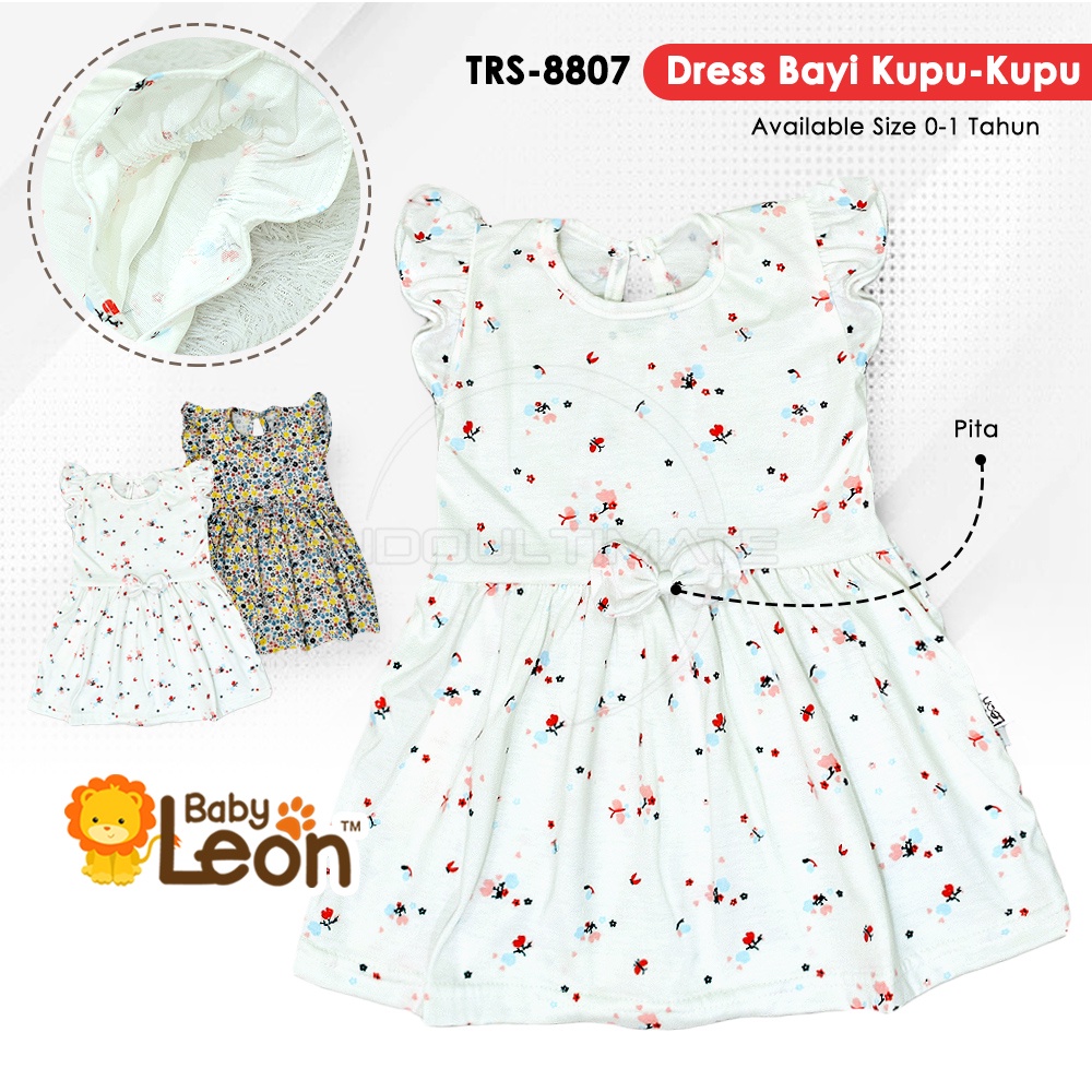 Dress Bayi Perempuan BABY LEON TRS-8807 Dress Rok Bayi Baju Rok Terusan Bayi Pakaian Bayi Perempuan Dress Bayi Pesta Motif Lucu Baju Bayi Perempuan