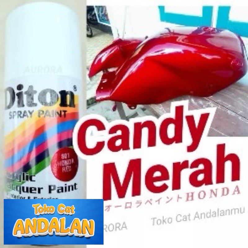 

Toko Cat Andalan - Pilox Diton Honda Red 801 Merah Candy Tone Candytone Transparan Cat Pilok Motor 300ml Tahan Bensin | Toko Cat Andalan Mobil dan Motol