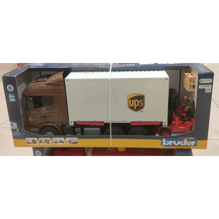 Sale Mainan: Bruder Scania R-Series UPS logistics truck Original