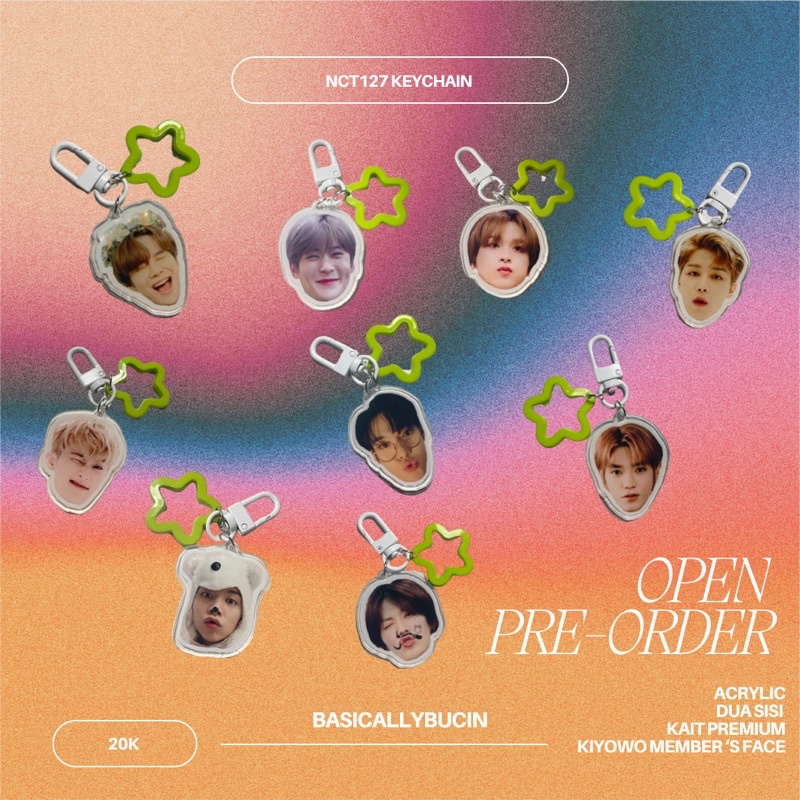 KECHAIN/ KEYRING BUCIN NCT 127 MARK, HAECHAN, JAEHYUN, TAEYONG
