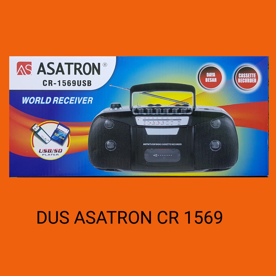 RADIO CASSETTE / TAPE ASATRON CR 1569 WITH USB /ASTRON CR-1569USB