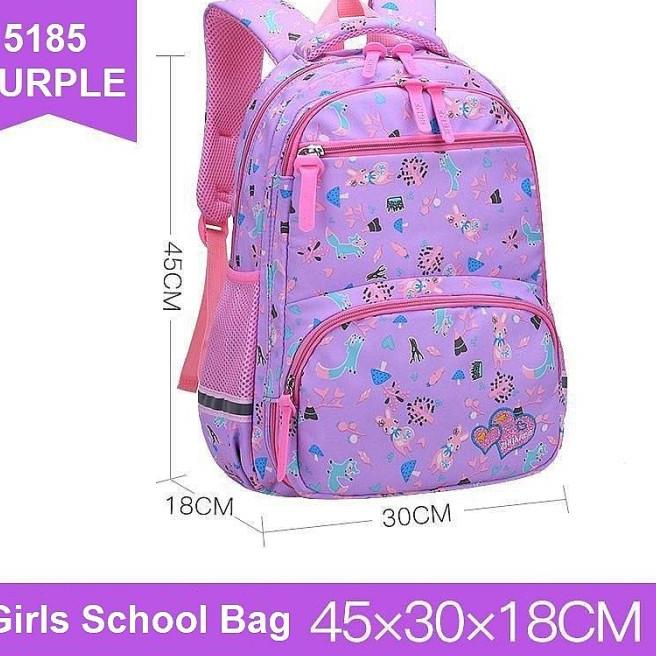 DRAB5185 Tas sekolah Anak Perempuan / Tas Ransel anak cewek - Ungu