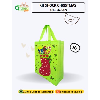 

[NATAL] Goody Bag Chritmas Natal Bag Tas Spunbond HLB SOCK CHRISTMAS UK.34x25x09 | LAMINASI TEBAL